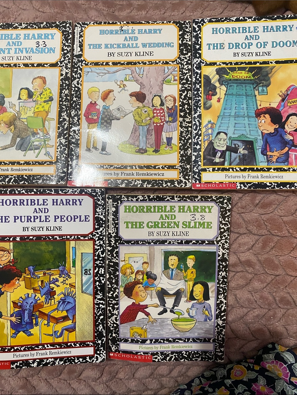 Scholastic Horrible Harry Book — Blue, Yellow, Green Covers